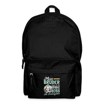 Kindergarten Start Geschwister Bruder Geschenk - Rucksack - Schwarz - Vorne