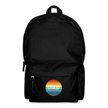 Rainbow DAD Shirt, Retro DAD, DAD Sunset, DAD - Rucksack - Schwarz - Vorne