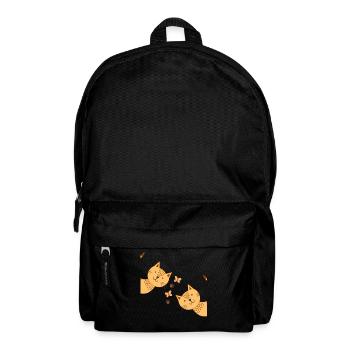 Katze Katzenpfote Katzengesicht Zwei Katzen - Rucksack - Schwarz - Vorne