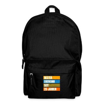 Silberhochzeit Silberne Hochzeit - Rucksack - Schwarz - Vorne