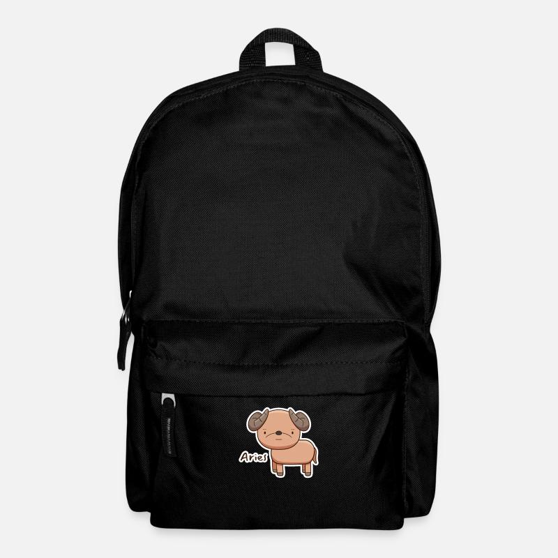 Widder Aries Cartoon Niedliche Sternzeichen - Rucksack - Schwarz