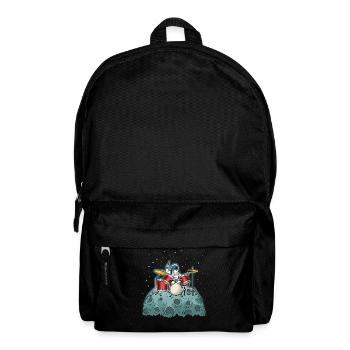 Drummer Shirt Kinder Astronaut Drums Schlagzeug - Rucksack - Schwarz - Vorne
