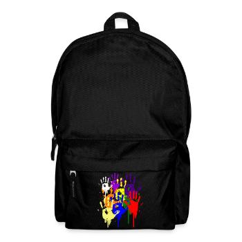 Paint Hand Blob Colorful Painter Gift Imprint Cool - Rucksack - Schwarz - Vorne