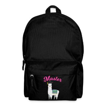 Master's degree graduation Llama Alpaca gift - Backpack - black - Front