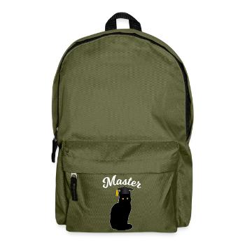 Master études chat Drôle de diplôme cadeau - Sac à dos - vert olive - Devant