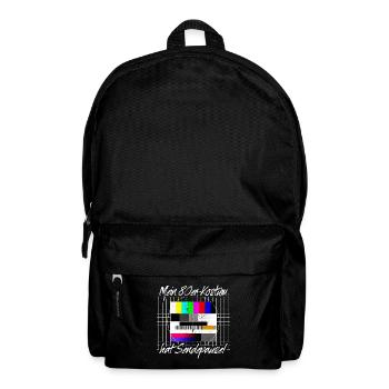 80er Jahre Kostüm Sendepause Testbild 80s Party - Rucksack - Schwarz - Vorne