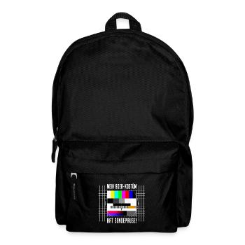 90er Jahre Kostüm Sendepause Testbild 90s Party - Rucksack - Schwarz - Vorne