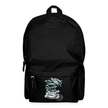 Requin poisson océan atlantique pêcheur navigateur boussole - Sac à dos - noir - Devant