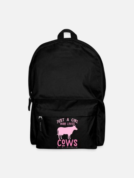Just a girl who loves cows - Bauerin - Rucksack - Schwarz