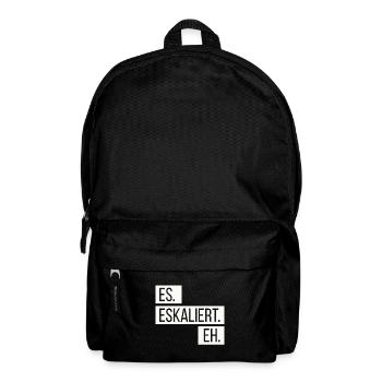 ES ESKALIERT EH ESKALATION PARTY SAUFEN LUSTIG - Rucksack - Schwarz - Vorne
