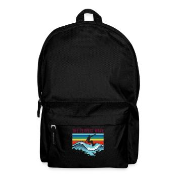 Surfen Surfer the perfect wave Geschenk - Rucksack - Schwarz - Vorne