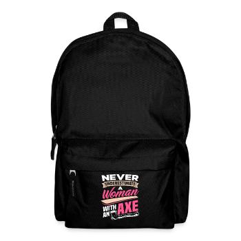 Axt Holzfällerin Sportlerin Hobby Geschenk - Rucksack - Schwarz - Vorne