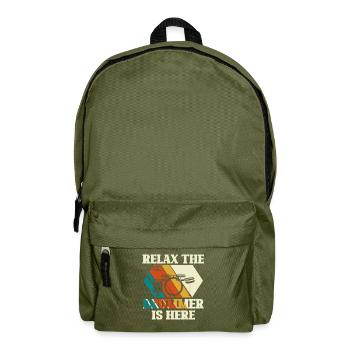 Relax the drummer is here - drums - Backpack - olive green - Front