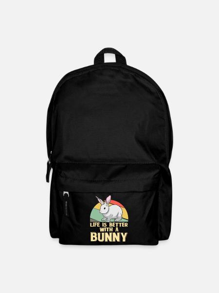 Life is better with a hare - - Backpack - black