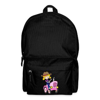 Tractor driver girls ladies farmer kids gift - Backpack - black - Front
