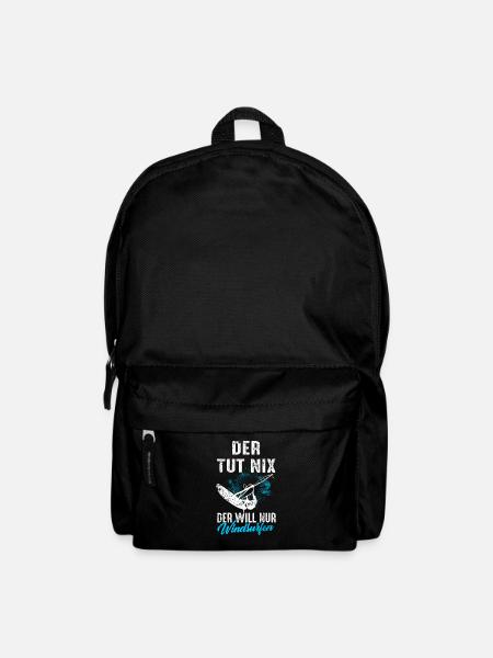 Windsurfen Windsurfer Windsurfing Windsurf Lustig - Rucksack - Schwarz