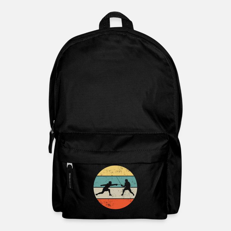 Fechten Fechter Retro - Rucksack - Schwarz
