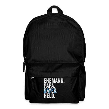 Bayern Papa Bayer Vater Bayerisch Vatertag Lustig - Rucksack - Schwarz - Vorne