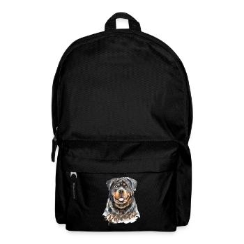 Rottweiler Hund Geschenkidee - Rucksack - Schwarz - Vorne