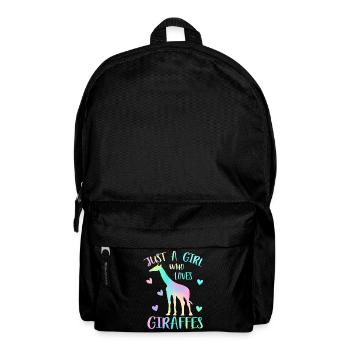 Juste une fille qui aime les girafes - Sac à dos - noir - Devant