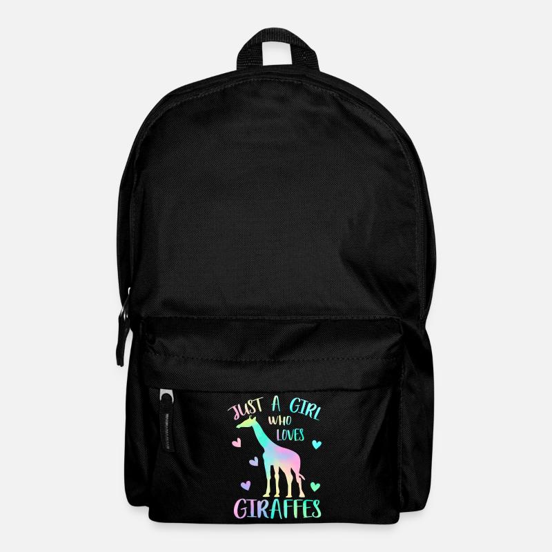Just a girl who loves giraffes - Backpack - black