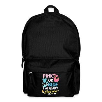 Pink oder Blau Gender Reveal Baby Party - Rucksack - Schwarz - Vorne