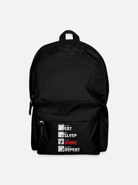 Eat Sleep Anime Repeat Gift - Backpack - black