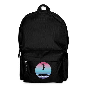 Trampoline Jump Jump Vaporwave Retro Gift - Backpack - black - Front