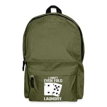 Jeu de cartes jeu de cartes poker poker - Sac à dos - vert olive - Devant