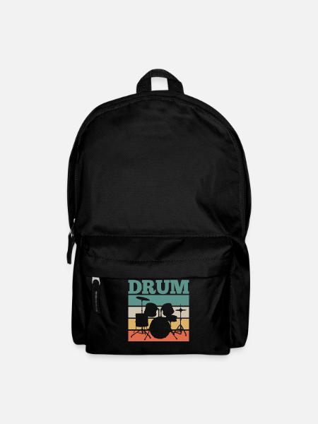 Drummer Drums Retro - Backpack - black