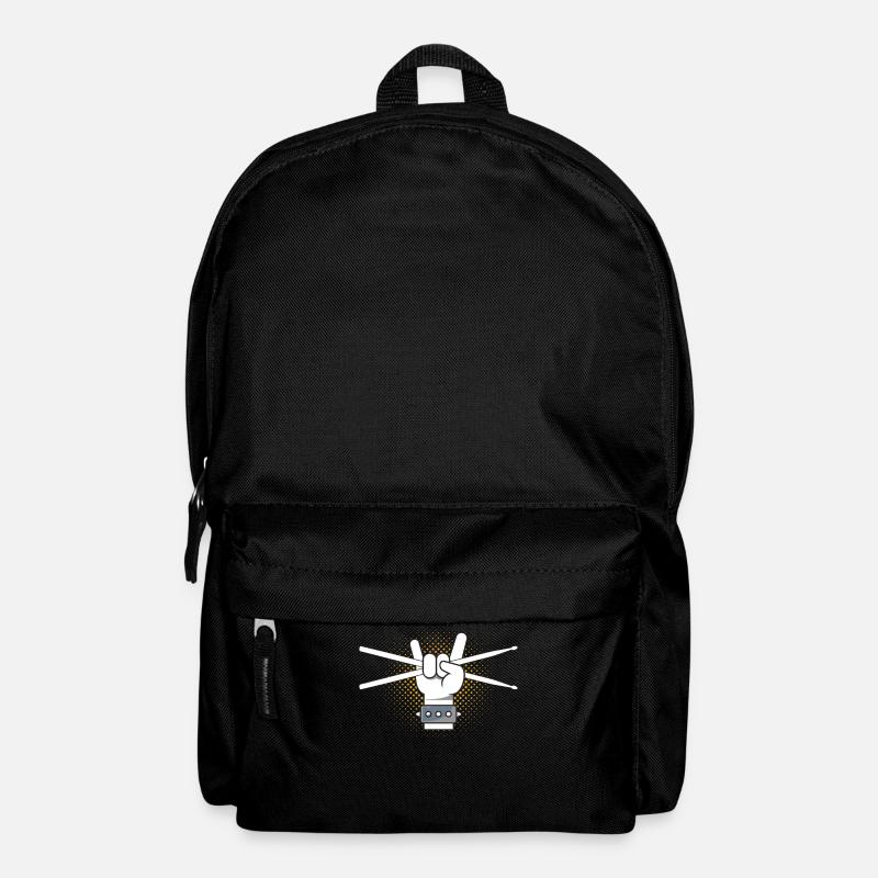 Drummer Schlagzeuger - Rock and Roll Faust Sticks - Rucksack - Schwarz