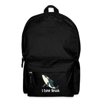 I love orcas killer whale whale killer whale gift - Backpack - black - Front