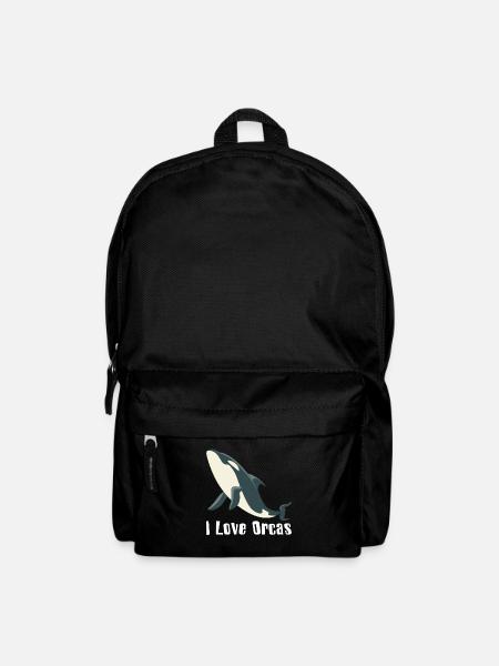 I love orcas killer whale whale killer whale gift - Backpack - black