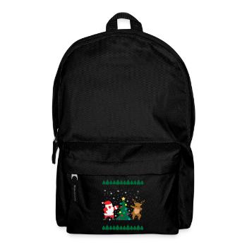 Santa Claus dabbing Christmas reindeer - Backpack - black - Front