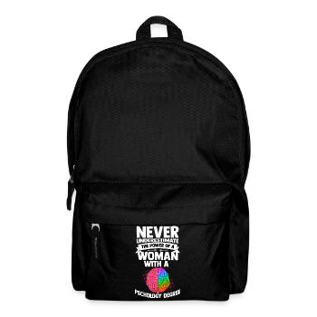 Psychology woman anthropology Freud therapist - Backpack - black - Front