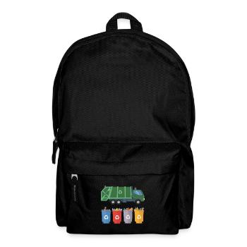 Müllwagen Kinder Müll Recycling - Rucksack - Schwarz - Vorne