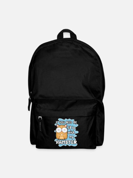 Hamster Ich werde mit meinem Hamster sein - Rucksack - Schwarz