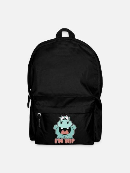Nilpferd Niedliches Nilpferd - Rucksack - Schwarz