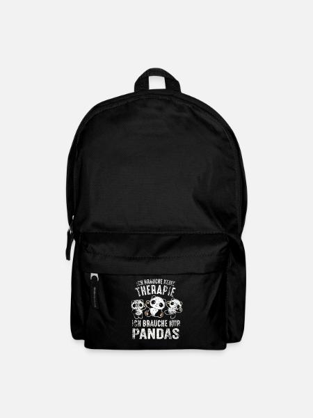 Panda Therapie Pandabär Geschenk - Rucksack - Schwarz