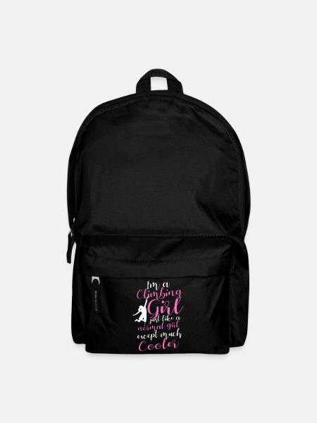 Climbing girl free climbing mountain climbing park - Backpack - black