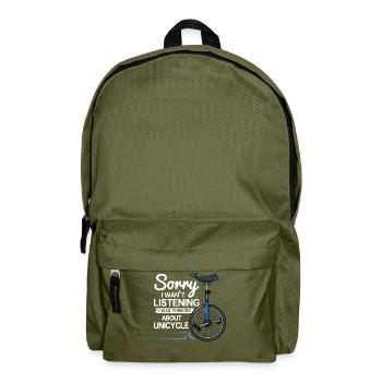 Unicycle bike cycling wheel unicyclist - Backpack - olive green - Front