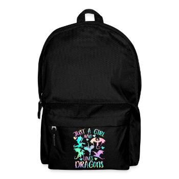 Just a girl who loves dragons - Backpack - black - Front