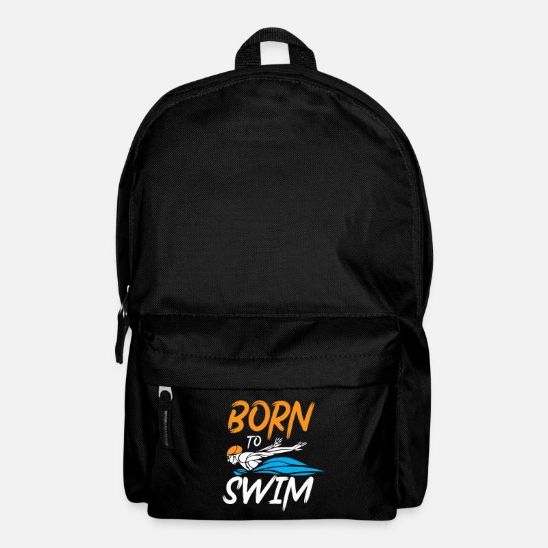 nageur natation idée cadeau eau piscine - Sac à dos - noir