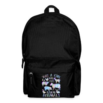 Just a girl who loves farm animals - Backpack - black - Front