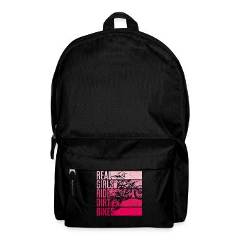Vintage Real Girls Ride Dirt Bikes - Backpack - black - Front