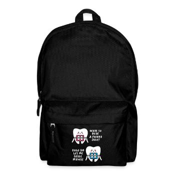 Zahnspange Zahnarzt Zahnärztin - Rucksack - Schwarz - Vorne