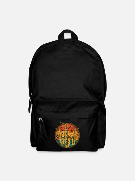 Retro Saxophon - Rucksack - Schwarz