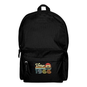 Vintage 1966 Kassette Mixtape - 54. Geburtstag - Rucksack - Schwarz - Vorne
