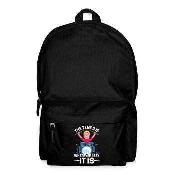 Schlagzeug Schlagzeuger - Rucksack - Schwarz - Vorne