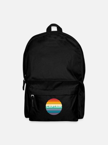 Rainbow CAPTAIN Shirt, Retro CAPTAIN, CAPTAIN - Rucksack - Schwarz